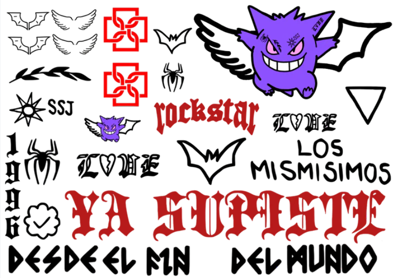 Tatuajes temporales Duki