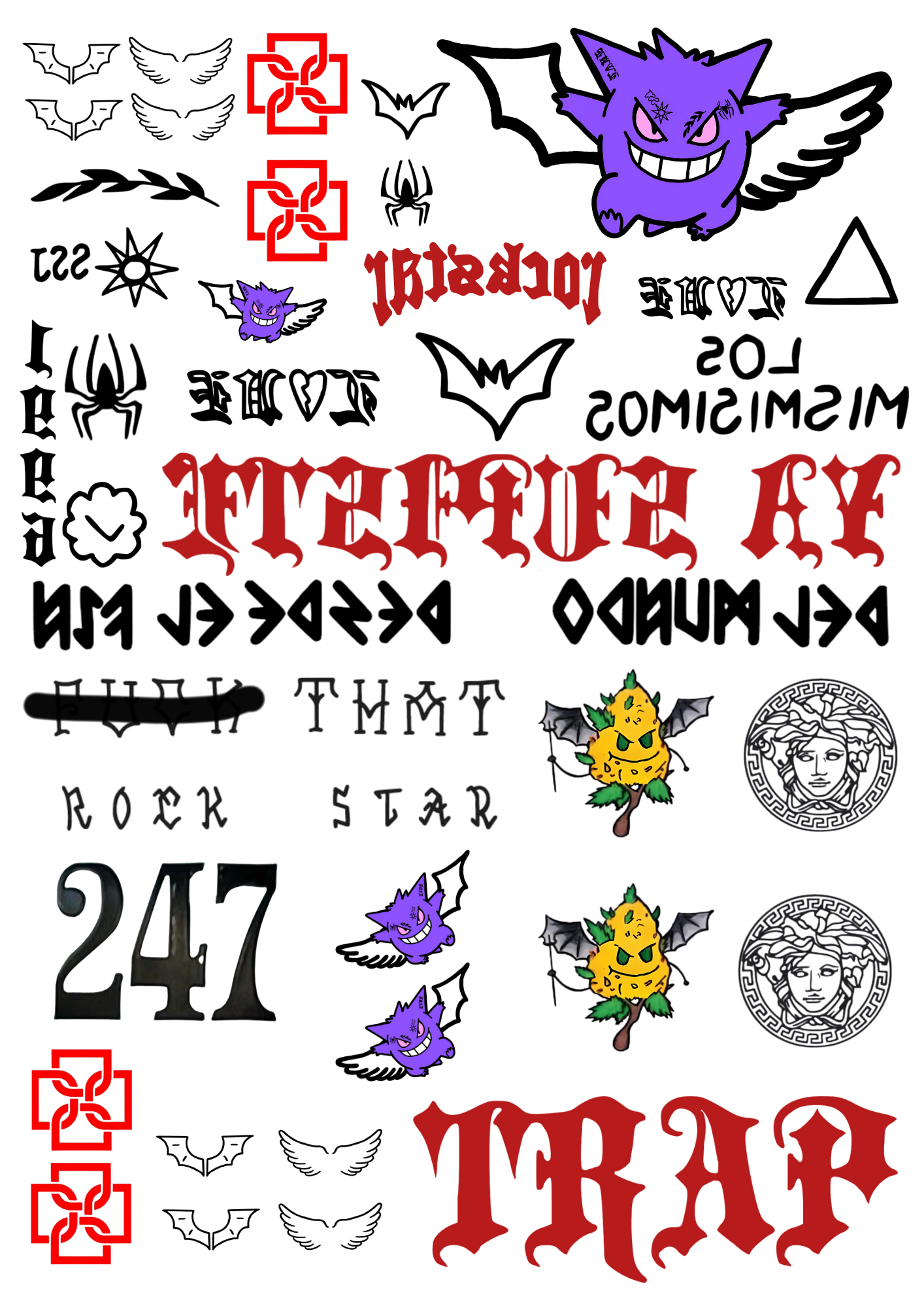 Tatuajes temporales Duki